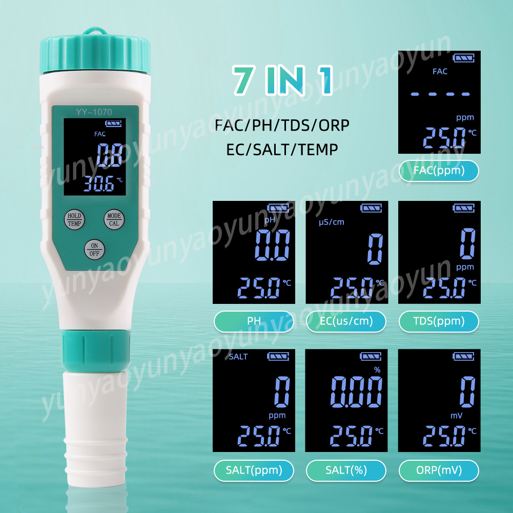 7 in 1 Digital Water Quality T - đánh giá và giá Ph Meter Digital Water Tester