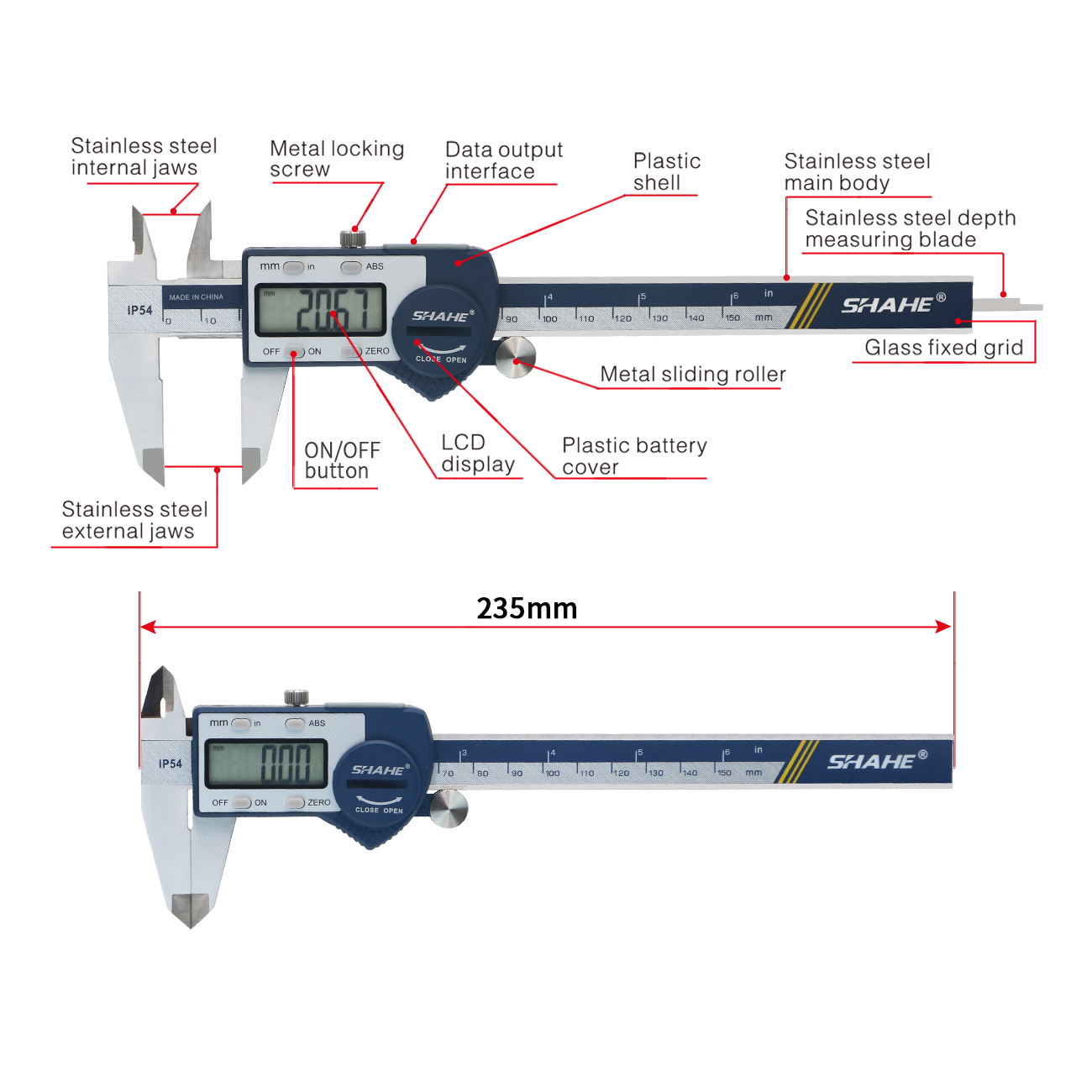IP54 Waterproof Digital Calipe - đánh giá và giá Digital Caliper 150Mm Stainless Steel