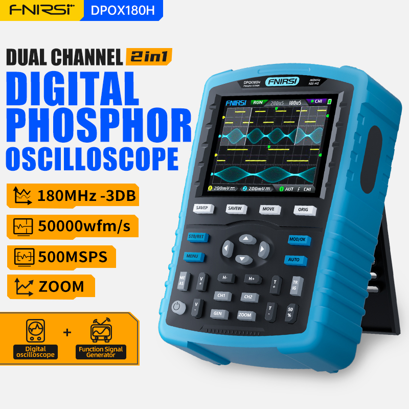 FNIRSI DPOX180H Handheld Phosp - đánh giá và giá Fnirsi Digital Oscilloscope Handheld