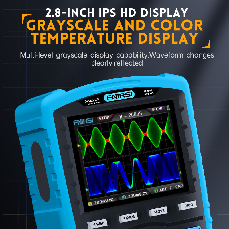 FNIRSI DPOX180H Handheld Phosp - đánh giá và giá Fnirsi Digital Oscilloscope Handheld