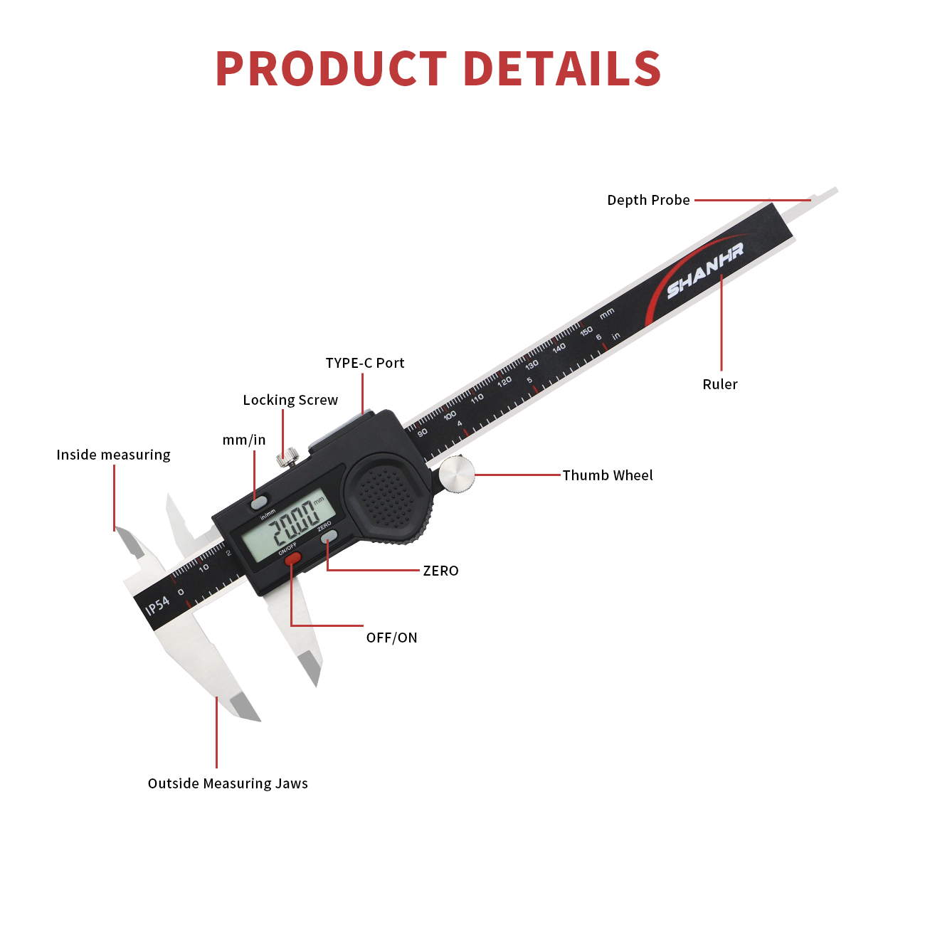 SHAHE Điện Tử Vernier Caliper  - đánh giá và giá Digital Caliper 150Mm Stainless Steel