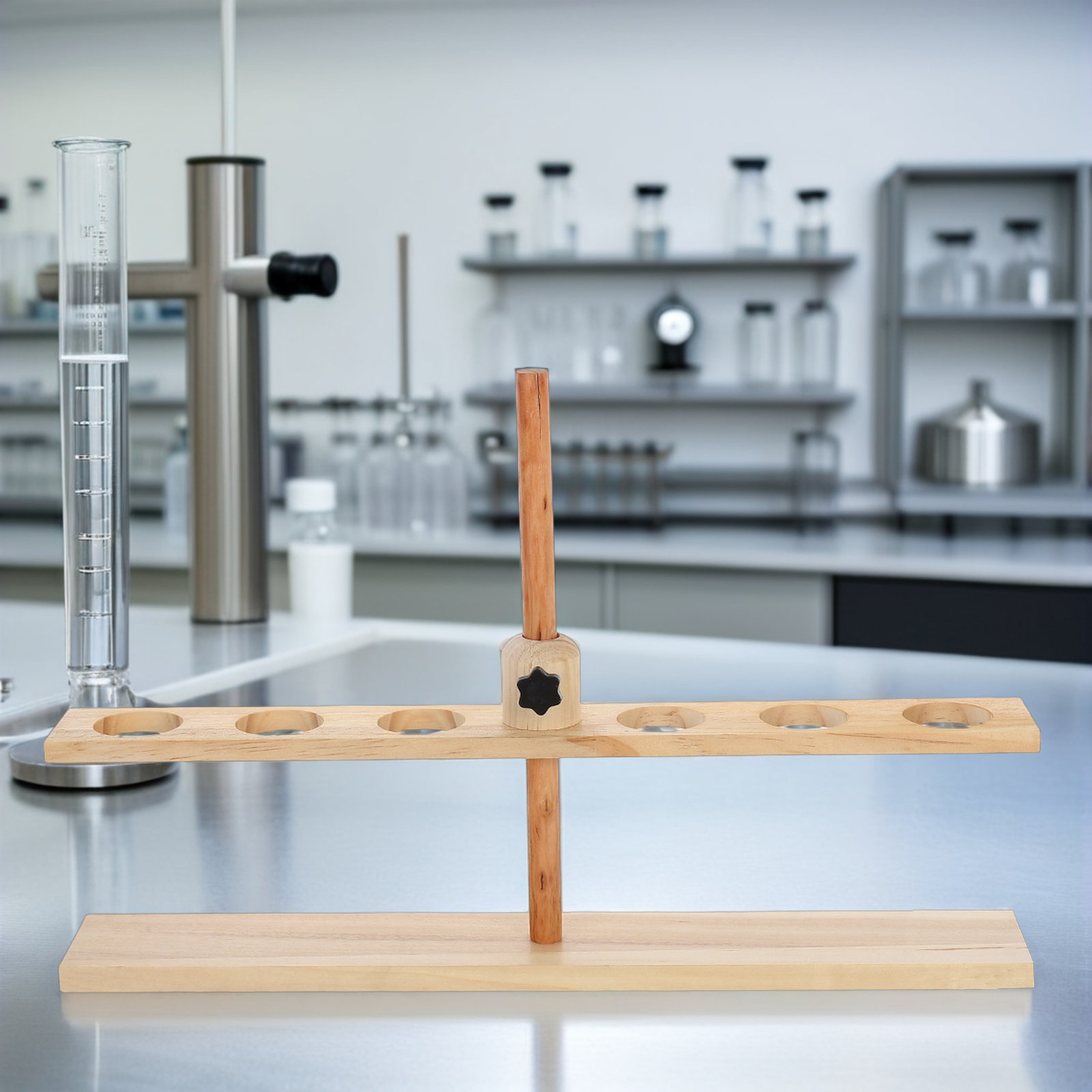 6 Hole Wooden Funnel Stand Adj - đánh giá và giá Lab Equipment