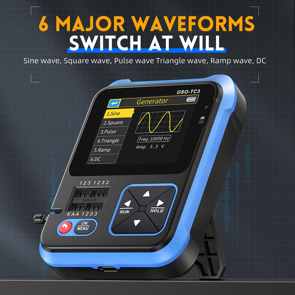 FNIRSI DSO-TC3 3in1 Mini Handh - đánh giá và giá Fnirsi Digital Oscilloscope Handheld